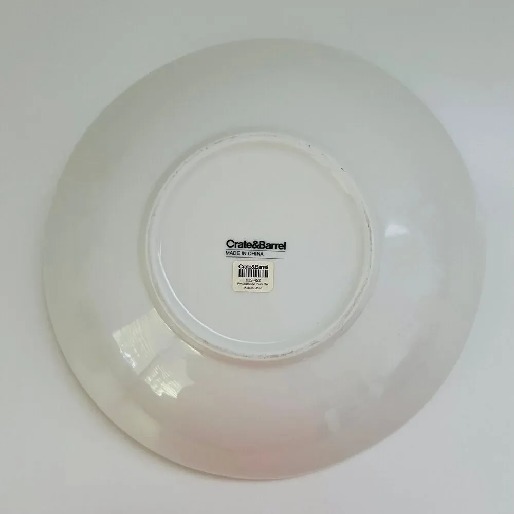 CRATE & BARREL Insalata Caprese Italian Tomato Large Pasta & Salad Serving Bowl